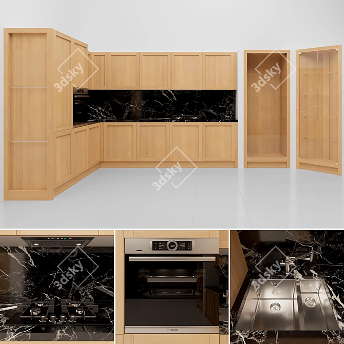 GD Arredamenti Legno Vivo Kitchen 3D model image 1