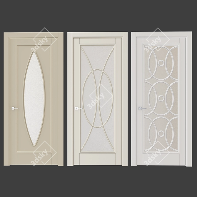 Elegant Classic Interior Doors 3D model image 1