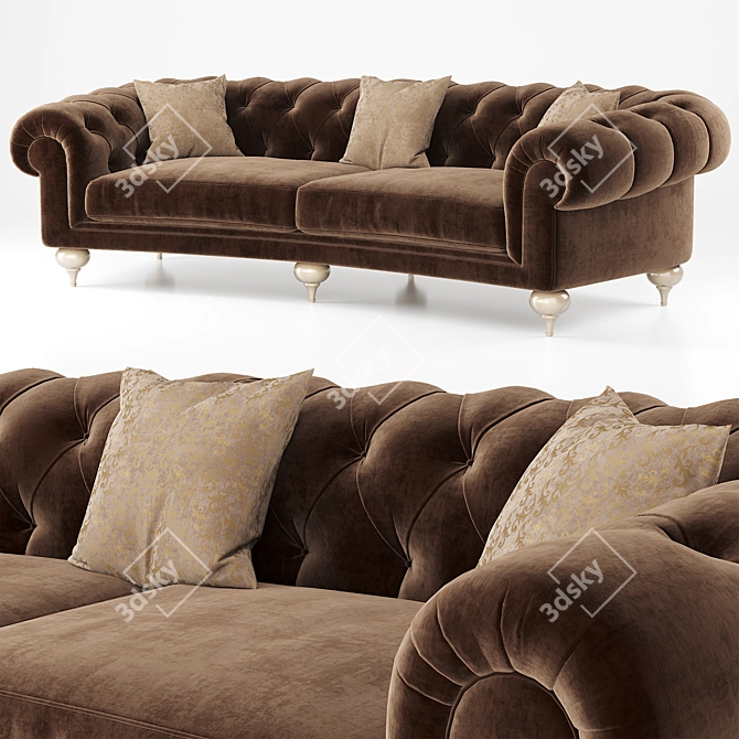 Mantellassi Audrey: Elegant 3 Seater Sofa 3D model image 1