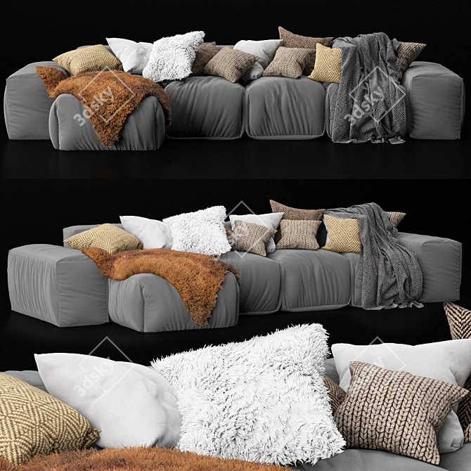 Modular Designer Sofa by Bonaldo 3D model image 1