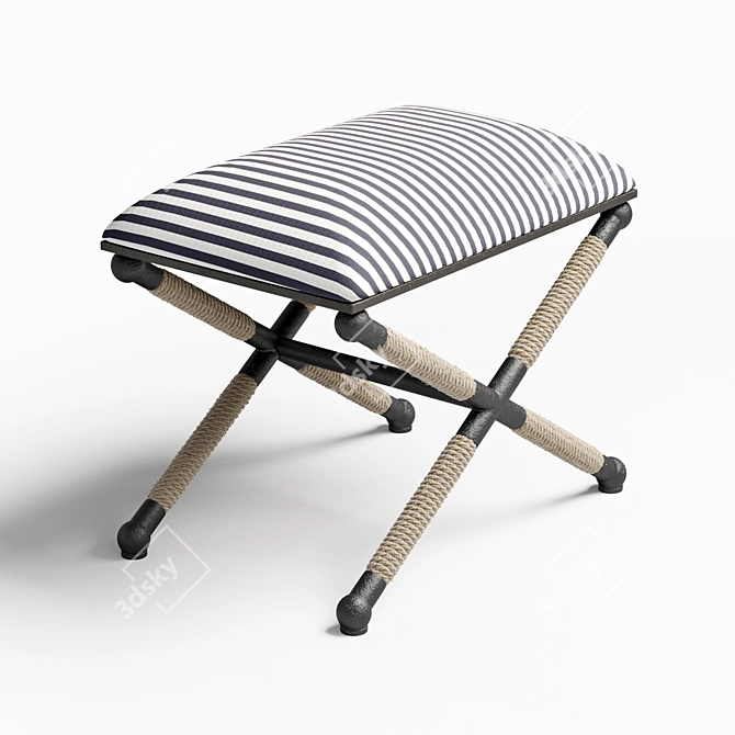 Braddock Small Bench - Compact and Stylish Seating Option 3D model image 1