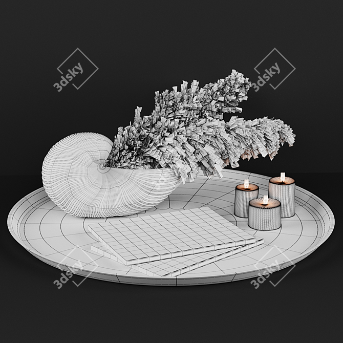 Title: Artificial Pampas Flower - Elegant Table Decoration 3D model image 3