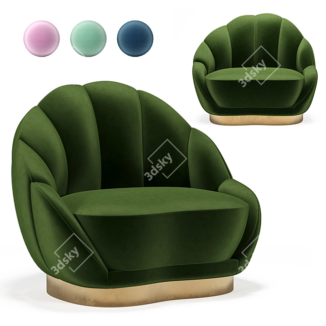 Elegant Olympia Armchair for Modern Homes 3D model image 1