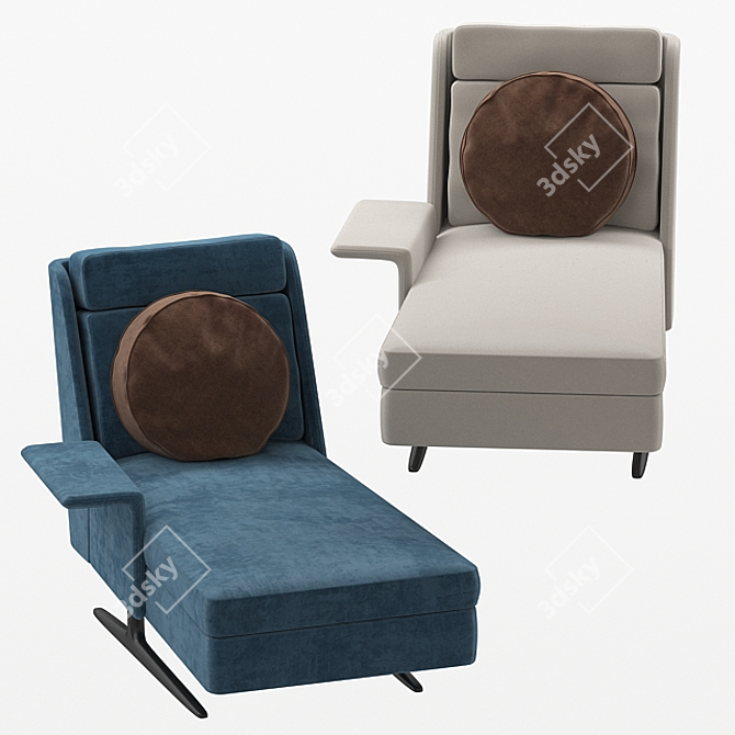 Modern Spencer Sofa & Armchair Set 3D model image 1