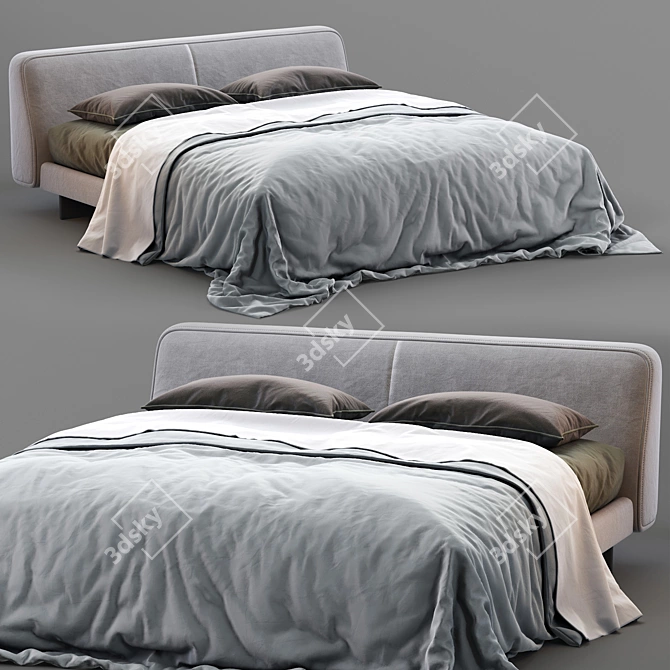 Modern Alivar Bed FENG: Elegant and Stylish 3D model image 1