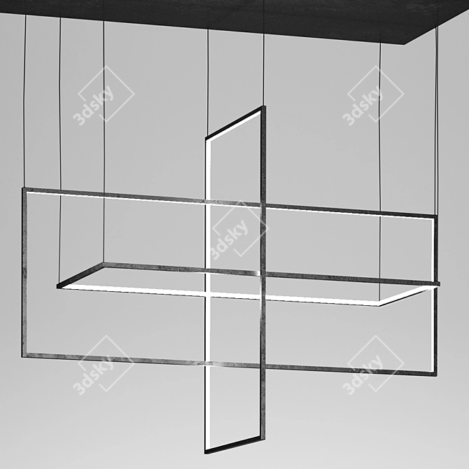 Elegant LED Pendant Light 3D model image 1