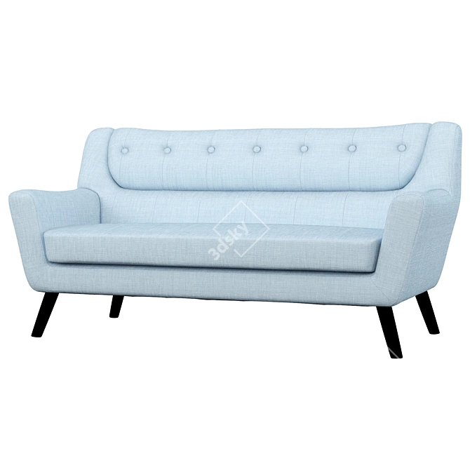 Stylish Odin 3 Seater Sofa 3D model image 1