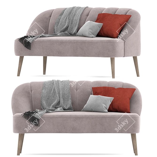 Title: Mona Sofa: Timeless Elegance 3D model image 1