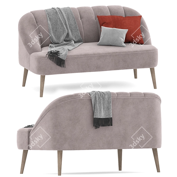 Title: Mona Sofa: Timeless Elegance 3D model image 2