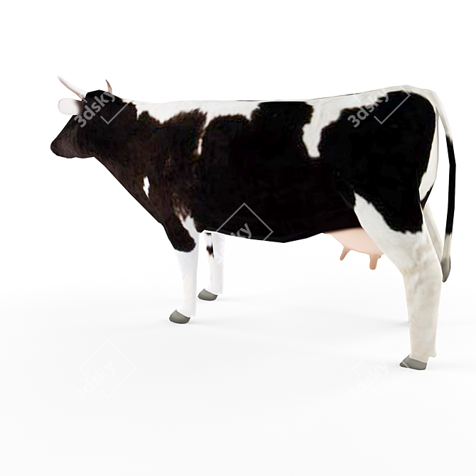 Title: Poly Cow Model - Lowpoly 3D Texture 3D model image 2