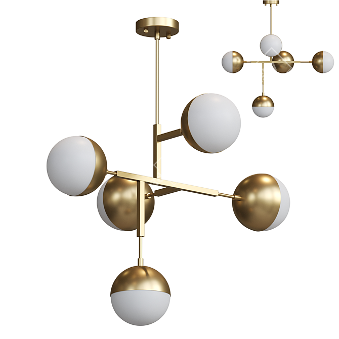 Sleek Ball Pendant Light: Lampatron BALL L 3D model image 1