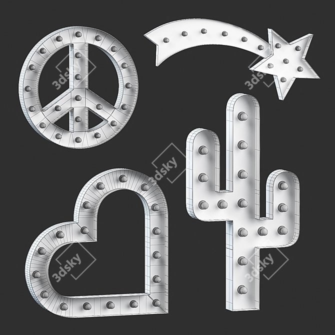 Lighted Decor Elements 3D model image 2