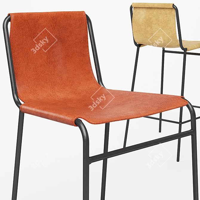 September Bar Stool: Stylish & Versatile seating 3D model image 2