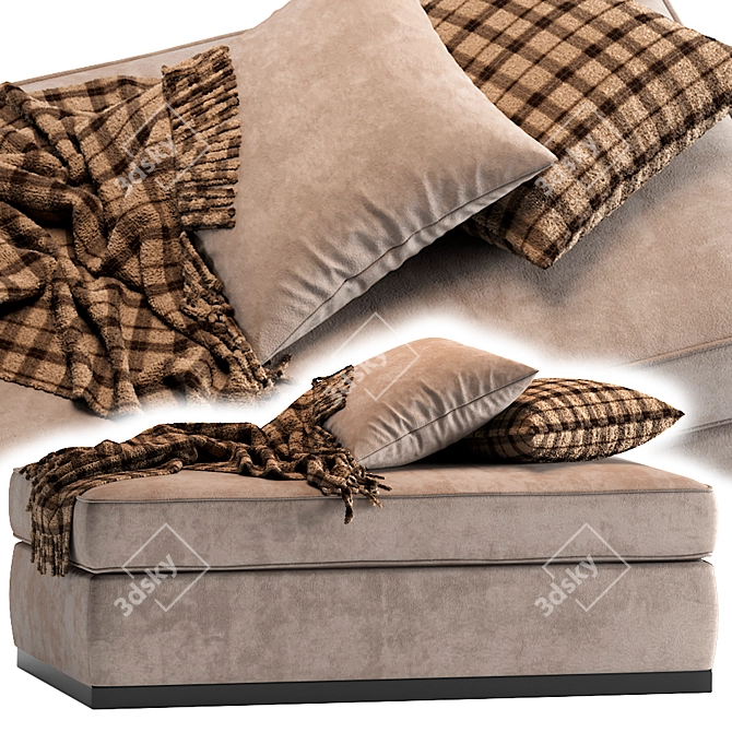 Luxurious Laskasas MIUZZA Puff 3D model image 1