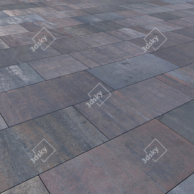 Modern Golden Mandarin Paving Slabs 3D model image 1