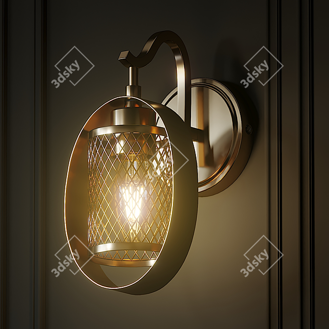 Sleek Salyers Sconce: Modern Lighting 3D model image 2