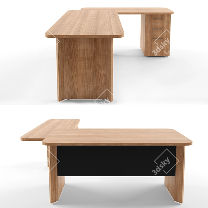 Doxa Work Table: Efficient and Stylish 3D model image 1