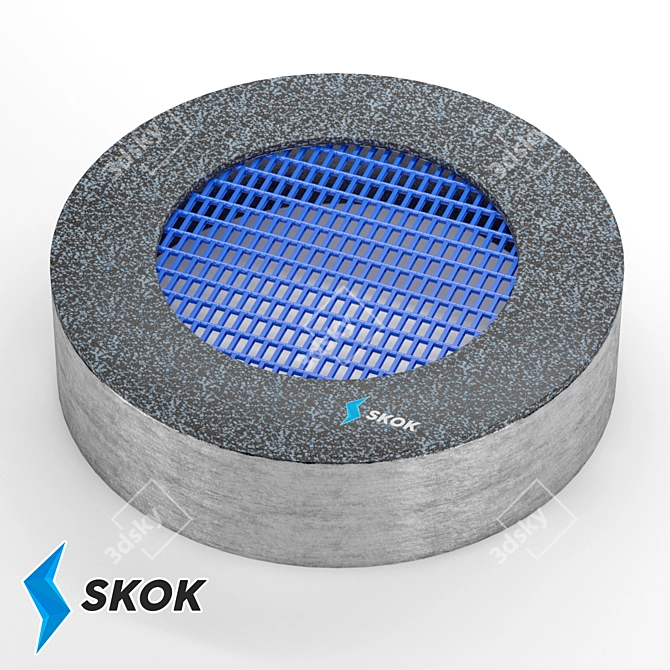 Skok Circle Recessed Trampoline: Safe and Fun Fitness Jumping 3D model image 1