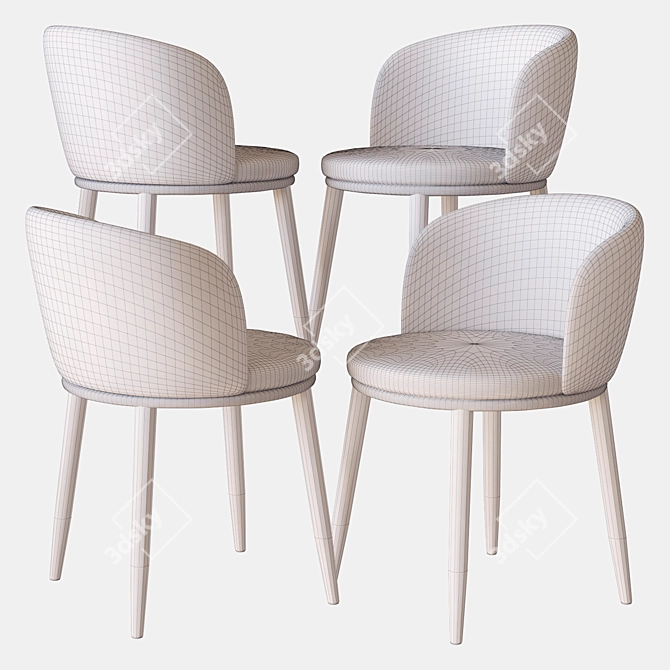 Elegant Filmore Dining Chair 3D model image 2