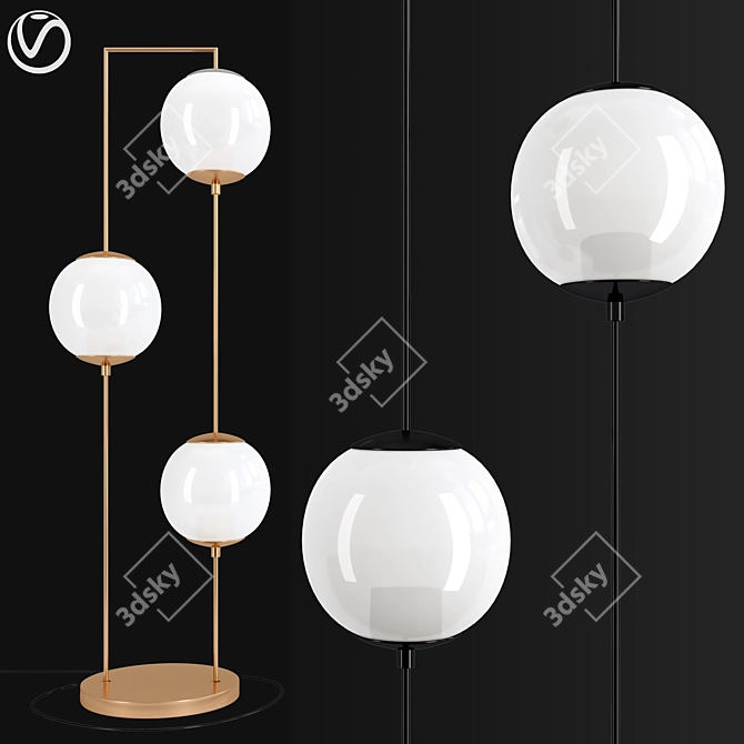 Illuminating the Night: Cosmos Floor Lamp 3D model image 1