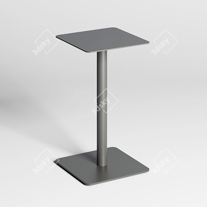 Sleek Square Table Base 3D model image 1
