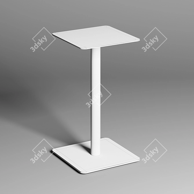 Sleek Square Table Base 3D model image 2