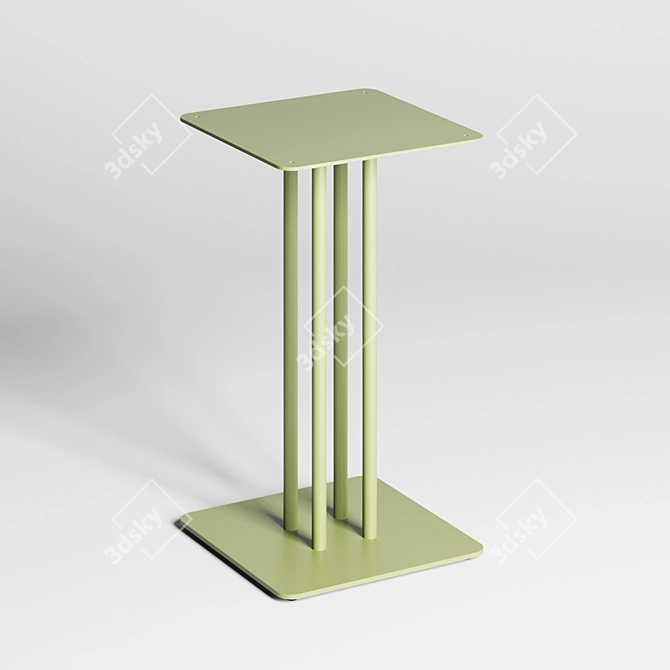 Modern Square Table Base 3D model image 1