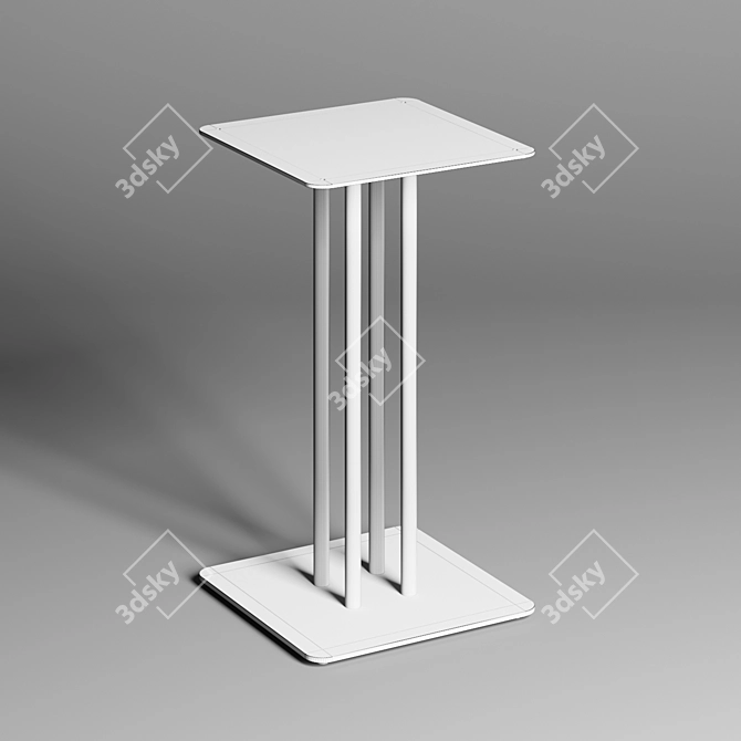 Modern Square Table Base 3D model image 2