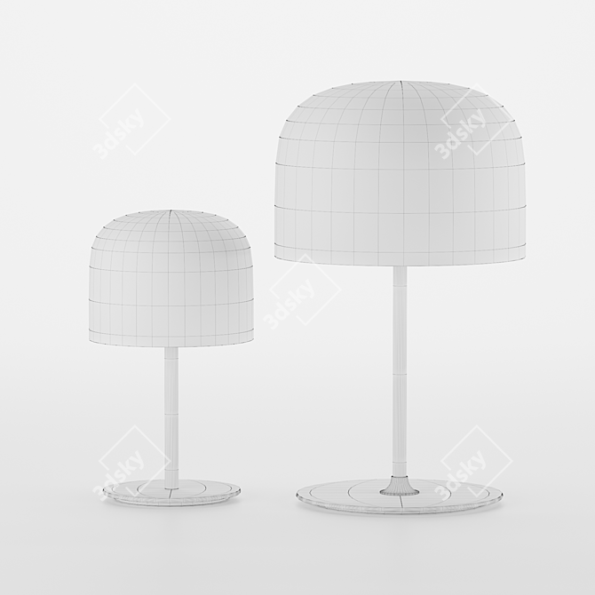 Elegant Noten Tab Lamp 3D model image 2