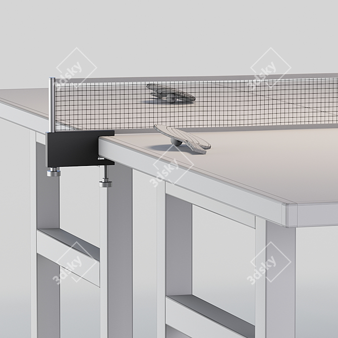 Olympic-Size Table Tennis Set 3D model image 3