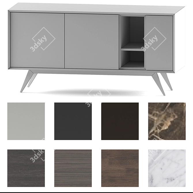 Ditre Italia Fred: Stylish Sideboard Solution 3D model image 3