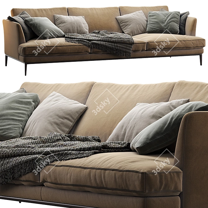 Modern Alivar Portofino Sofa 3D model image 1