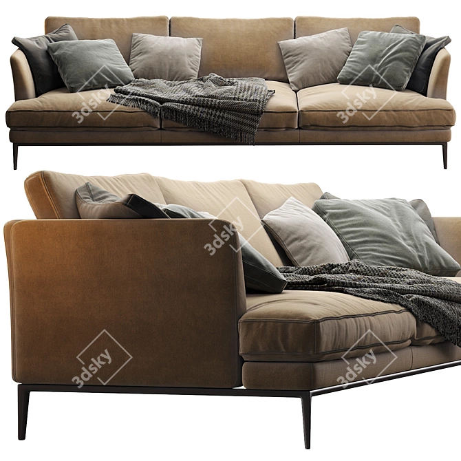 Modern Alivar Portofino Sofa 3D model image 2