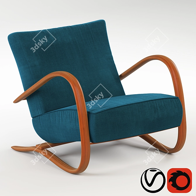 Modern 3D Armchair: Vray & Corona Render 3D model image 1