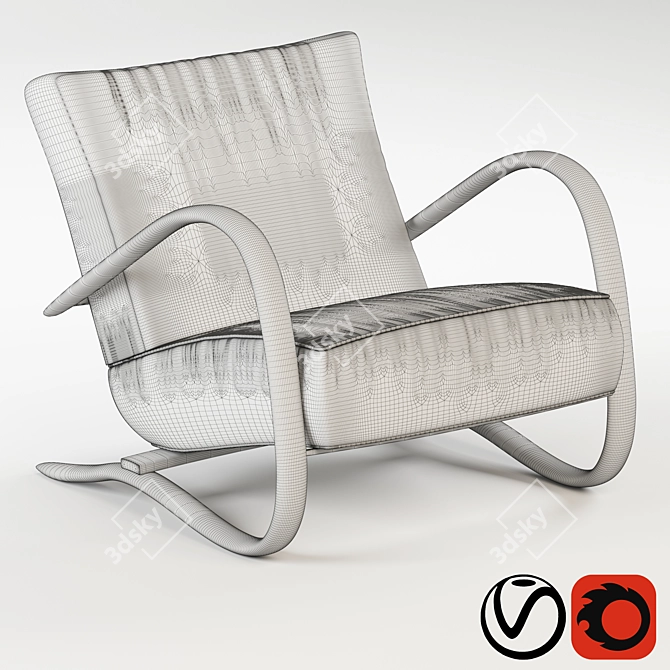 Modern 3D Armchair: Vray & Corona Render 3D model image 3