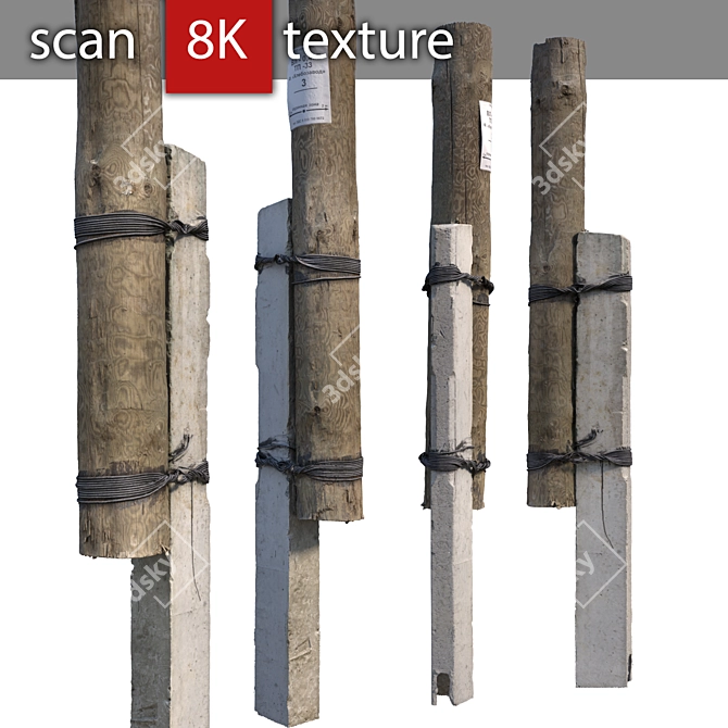 Stylish Concrete Pillar 3D model image 1