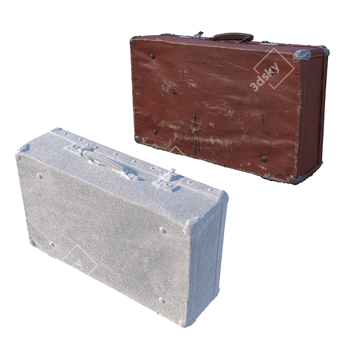 Vintage Soviet Suitcase 3D model image 3