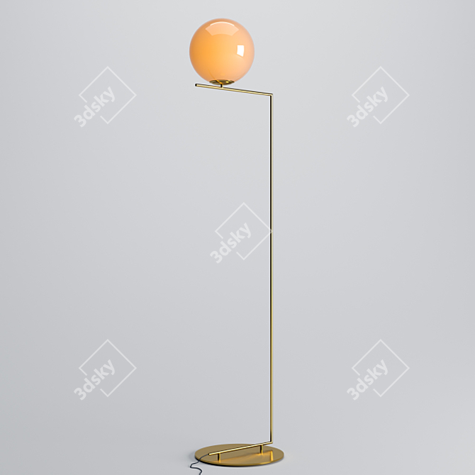 Sleek Floor Illuminator 3D model image 1