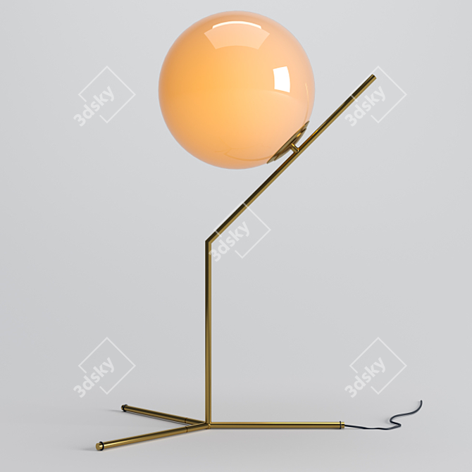 Sleek LED Desk Lamp 3D model image 2