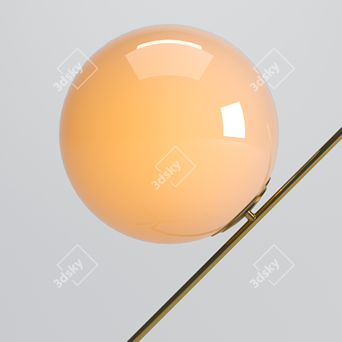 Sleek LED Desk Lamp 3D model image 3