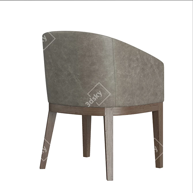 Luxurious RH Morgan Leather Chair 3D model image 2