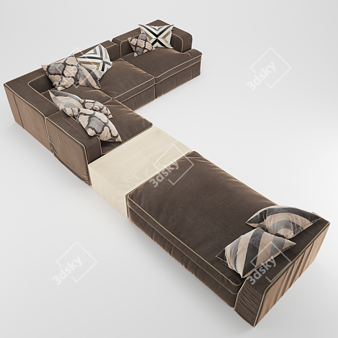 Italian Designer Flair Sofa 3D model image 2
