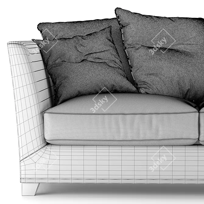 Spacious Victory Sofa: Perfect for Living Rooms and Home Theaters 3D model image 3