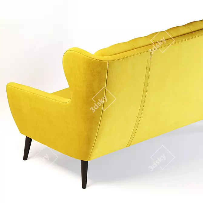 Retro-Modern Comfort: HENRY Sofa 3D model image 2