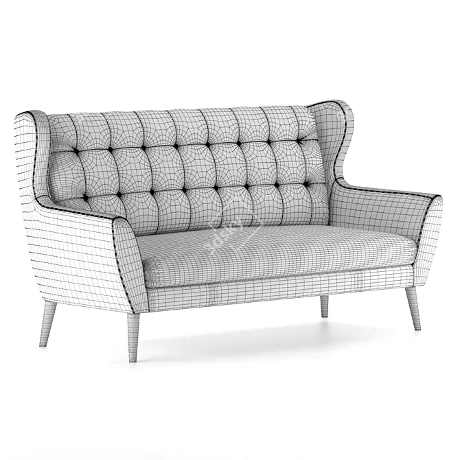 Retro-Modern Comfort: HENRY Sofa 3D model image 3