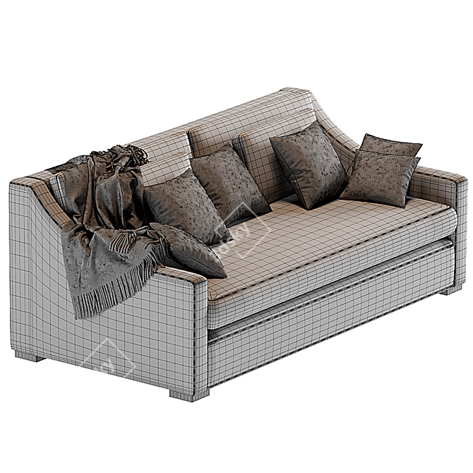 Elegant Luxe Sofa 3D model image 3