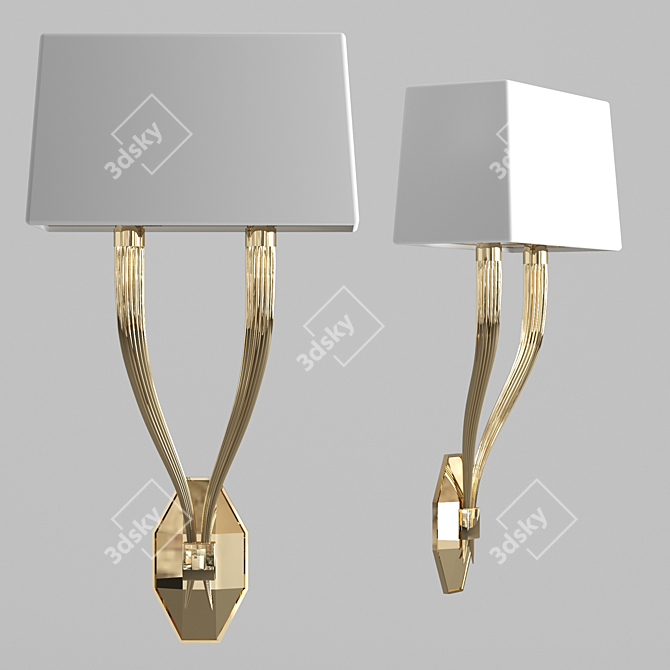 Elegant Abigail Wall Lamp 3D model image 1