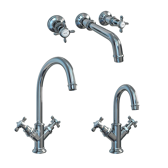 Elegant AXOR Montreux Basin Mixers 3D model image 1