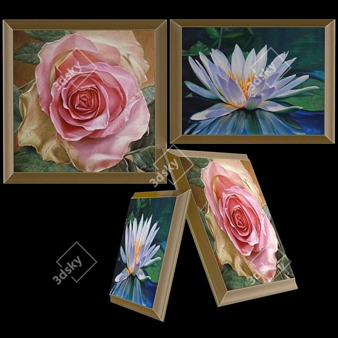 Title: Elegant Floral Masterpieces 3D model image 1