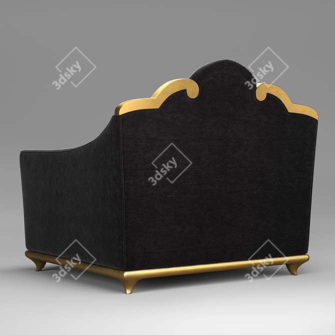 Luxury Boulevard Chair - Bacci Stile 3D model image 2